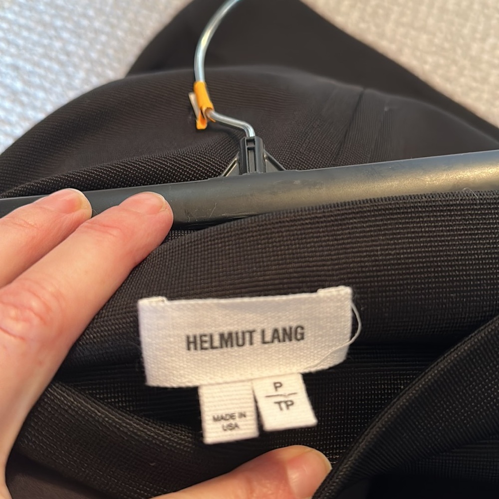 Womens Helmut Lang Lined Elastic Waist Black Skirt - image 3